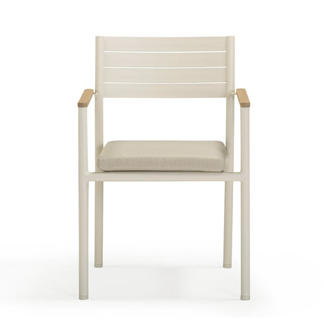Arielle Sorrento Cream Performance Fabric Outdoor Dining Chair - Set of 2 - image 4