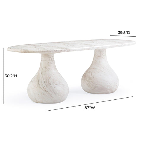 Giselle StClair 87" Concrete Indoor/Outdoor Dining Table - image 8