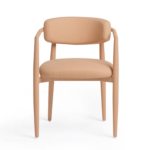 Estelle Bellamy Textured Contract-Grade Fabric Outdoor Dining Arm Chair - image 1