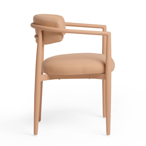 Estelle Bellamy Textured Contract-Grade Fabric Outdoor Dining Arm Chair - image 4