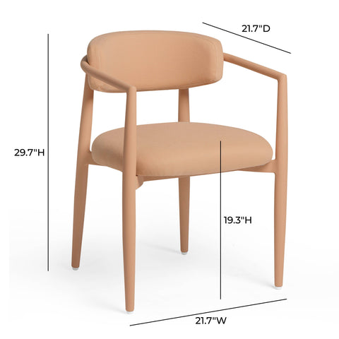 Estelle Bellamy Textured Contract-Grade Fabric Outdoor Dining Arm Chair - image 7