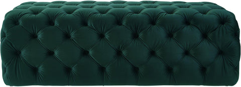 Citrus Green Velvet Ottoman