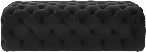 Citrus Black Velvet Ottoman