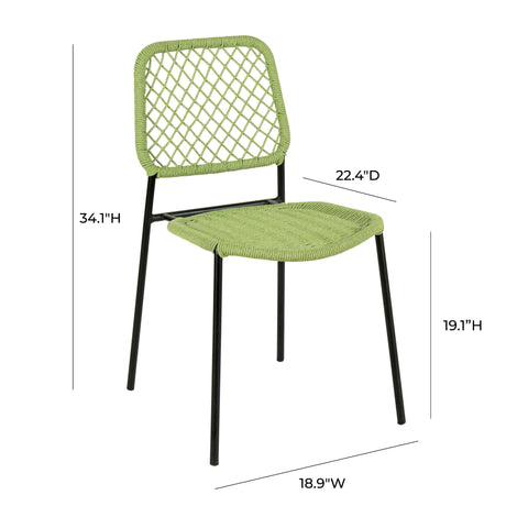 Julieta Green Dyed Cord Outdoor Dining Chair
