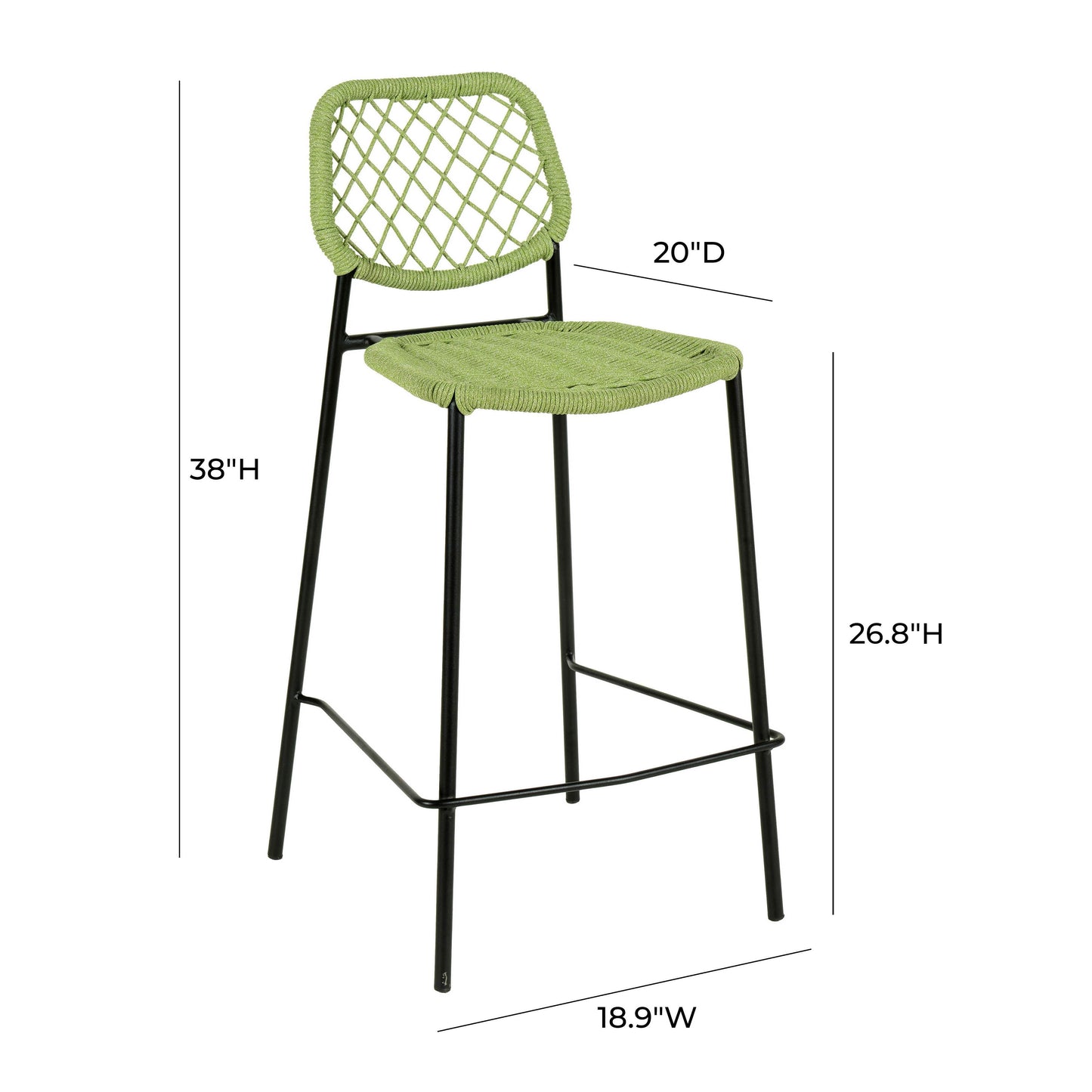 julieta green dyed cord outdoor counter stool