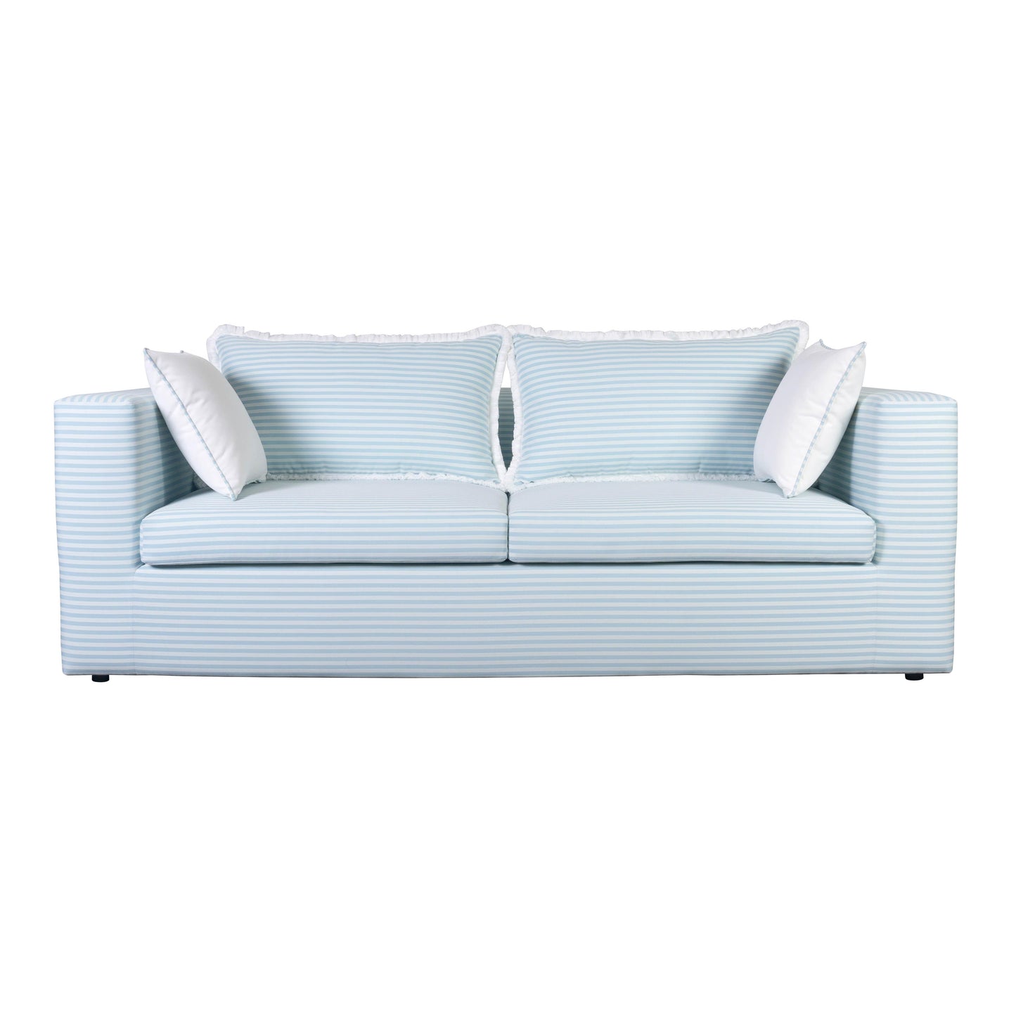 lucia blue striped outdoor sofa