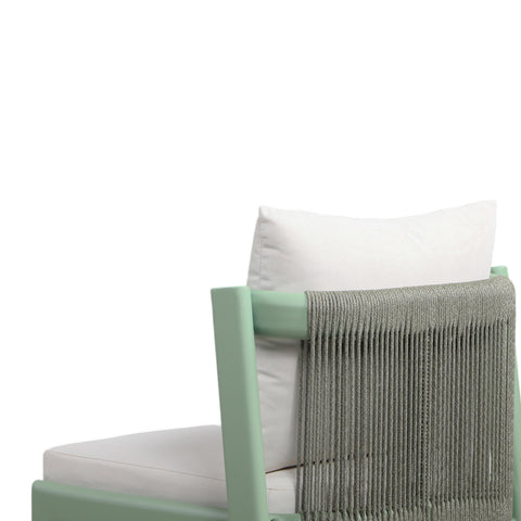 Hyde Mint Green and Cream Outdoor Dining Chair