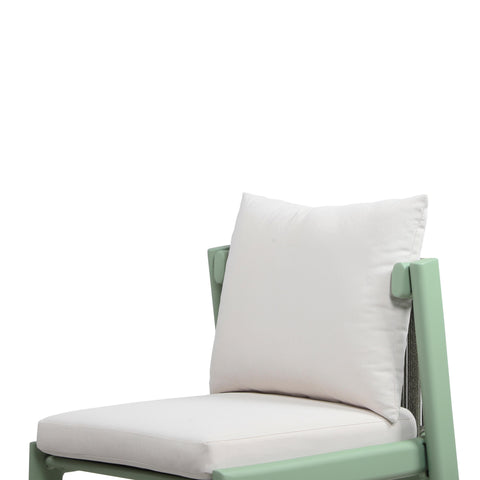 Hyde Mint Green and Cream Outdoor Dining Chair