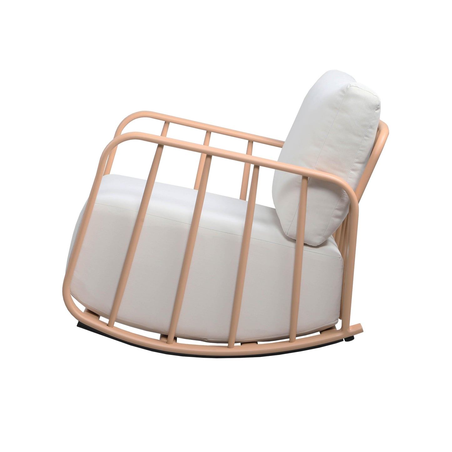 boule terracotta and cream outdoor rocking chair