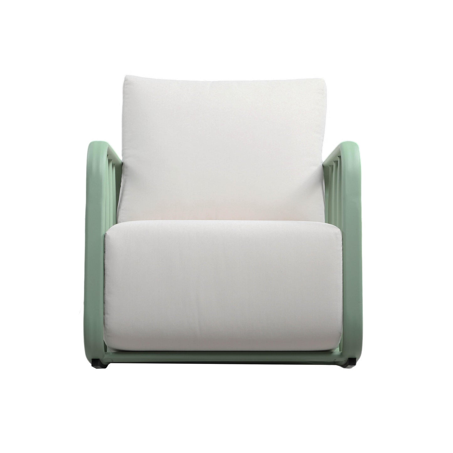 boule mint green and cream outdoor rocking chair