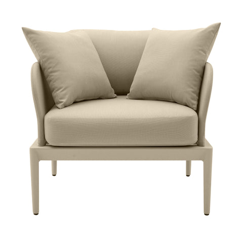 Pratt Taupe Outdoor Armchair