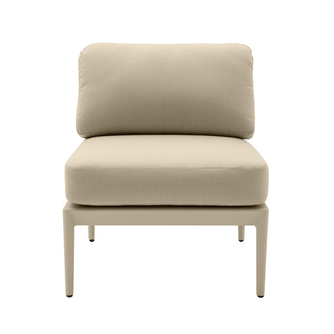 Pratt Taupe Modular Outdoor Armless Chair