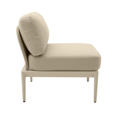 Pratt Taupe Modular Outdoor Armless Chair