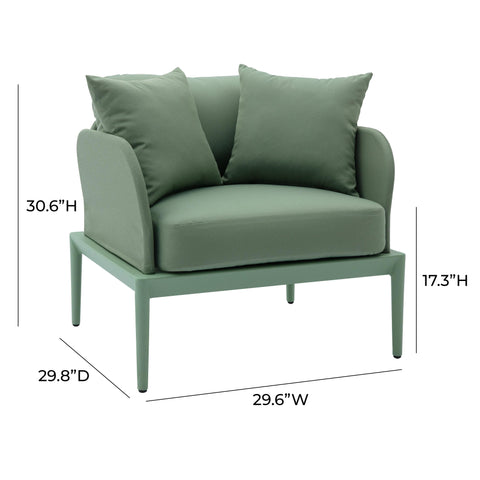 Pratt Moss Green Outdoor Armchair
