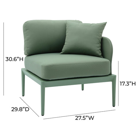 Pratt Moss Green Modular Outdoor RAF Corner Seat