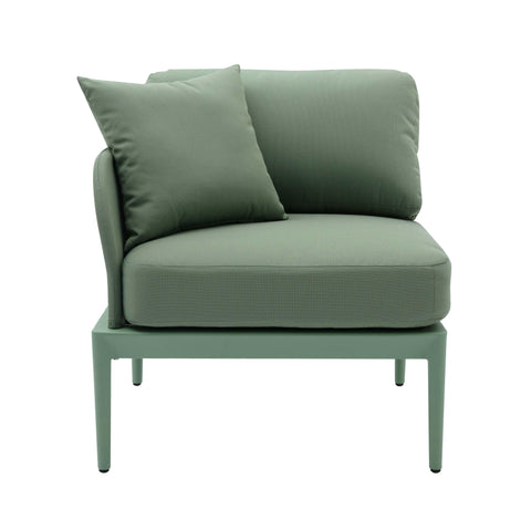 Pratt Moss Green Modular Outdoor LAF Corner Seat