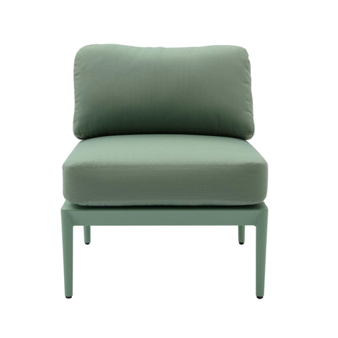 Pratt Moss Green Modular Outdoor Armless Chair
