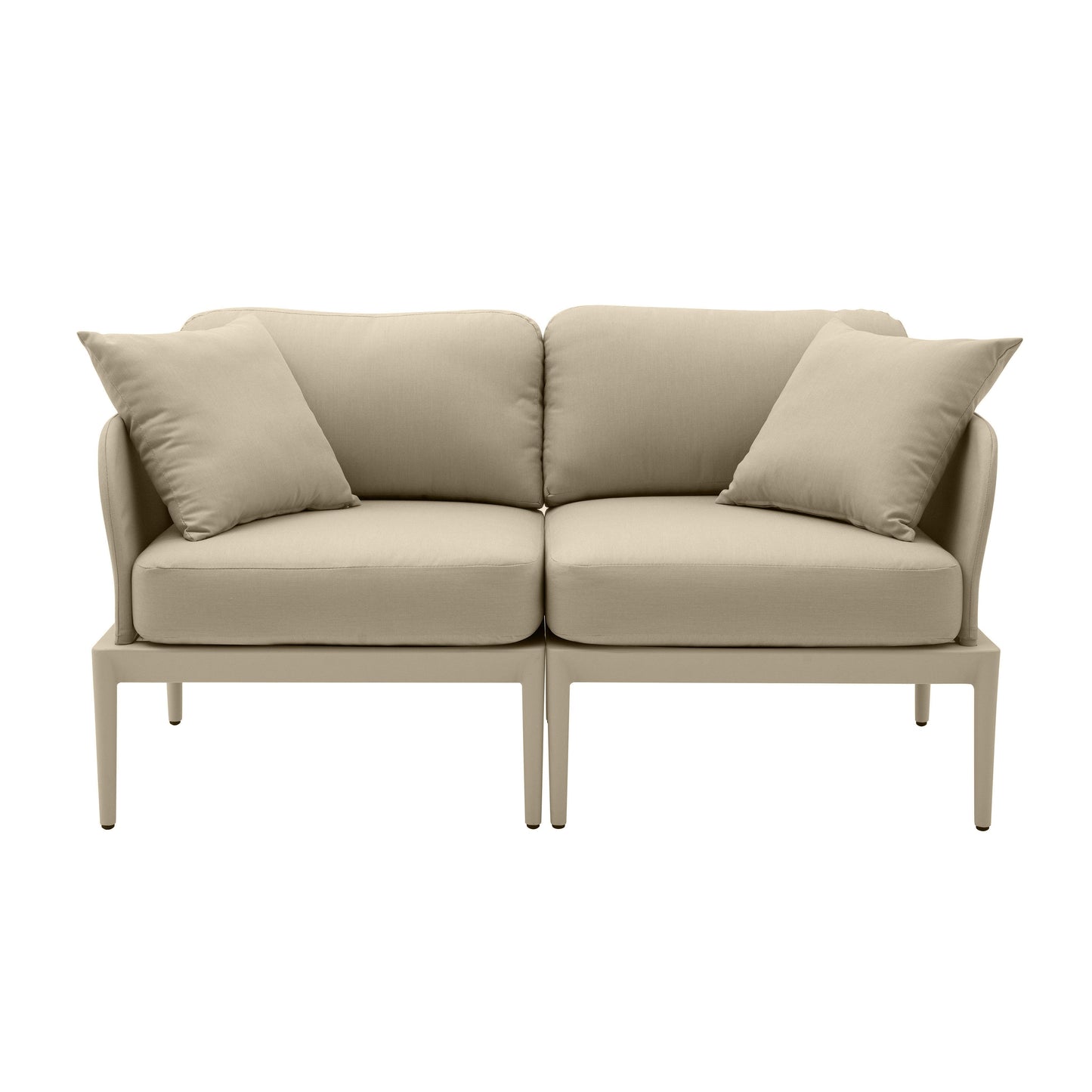 pratt taupe modular outdoor loveseat