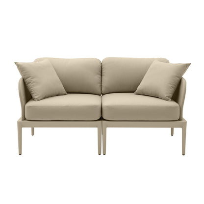 Pratt Taupe Modular Outdoor Loveseat