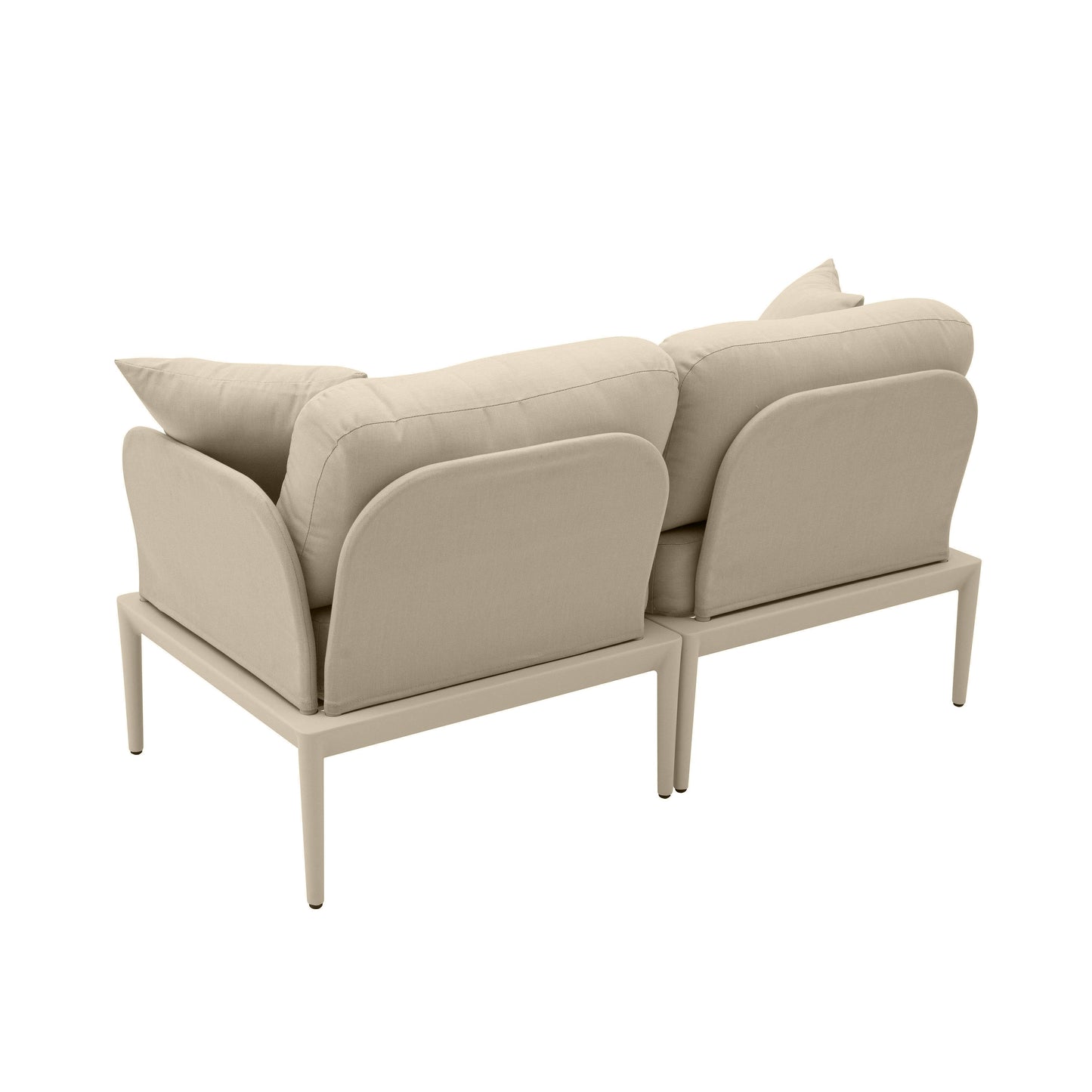 pratt taupe modular outdoor loveseat