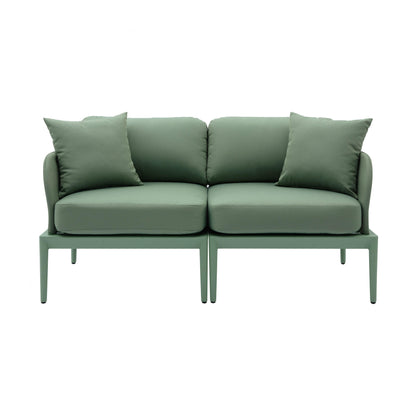 Pratt Moss Green Modular Outdoor Loveseat