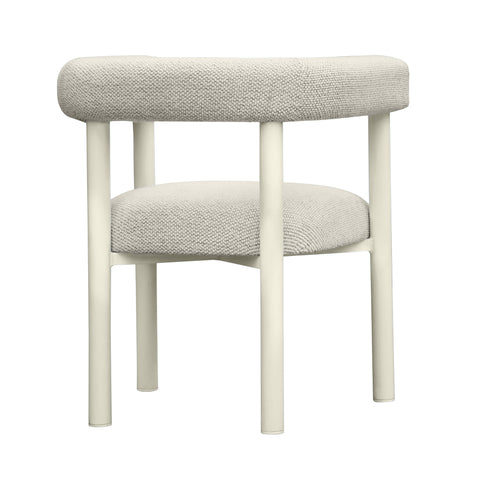 Isabelle Lucerne Cream Textured Contract-Grade Fabric Outdoor Dining Chair - image 4