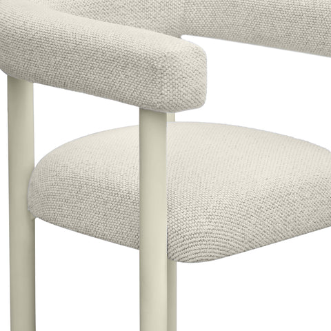 Isabelle Lucerne Cream Textured Contract-Grade Fabric Outdoor Dining Chair - image 5