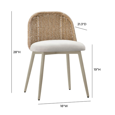 Isabelle Arden Rattan Performance Fabric Dining Chair - image 6