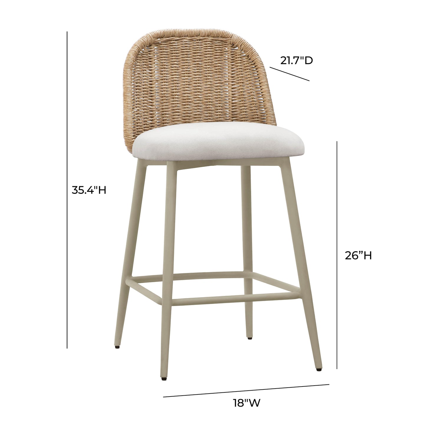 arena cream outdoor counter stool