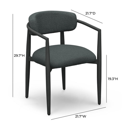 Estelle Bellamy Textured Contract-Grade Fabric Outdoor Dining Arm Chair - image 6