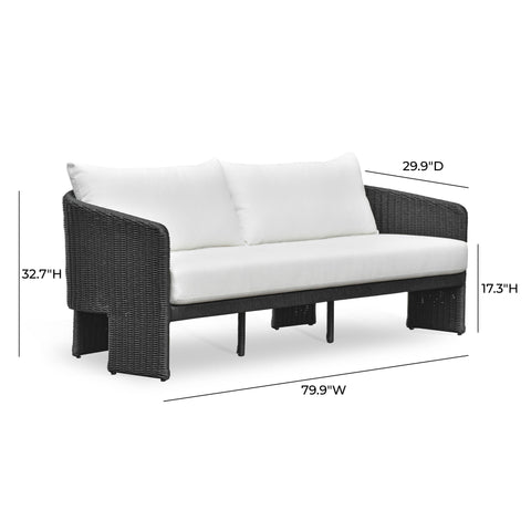 Isabelle Arden 80" Rattan Performance Fabric Outdoor Sofa - image 8
