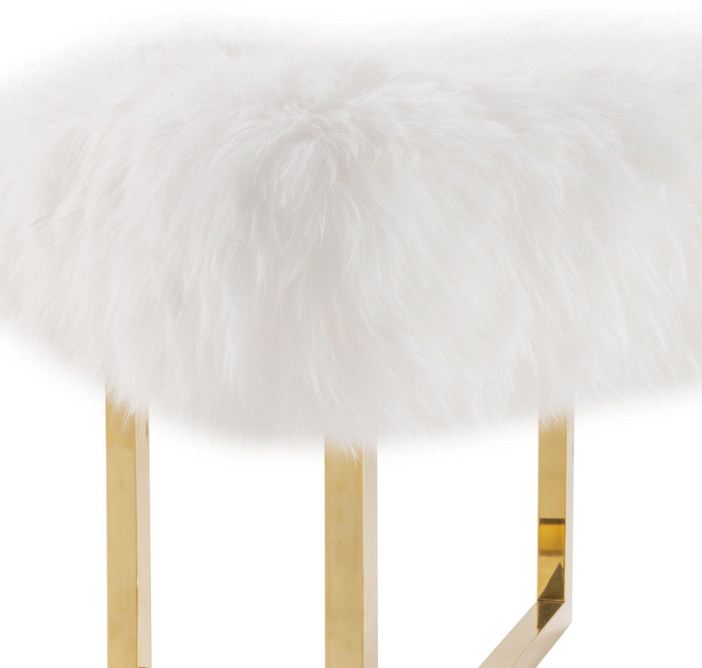 shelby sheepskin bench