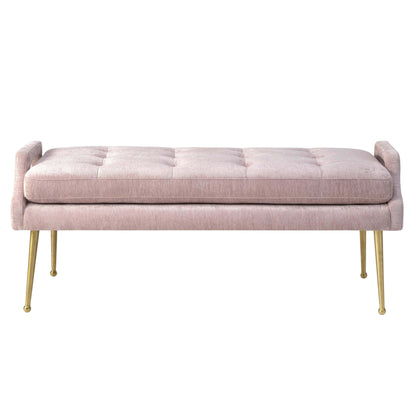 Hailey Slub Velvet Blush Bench