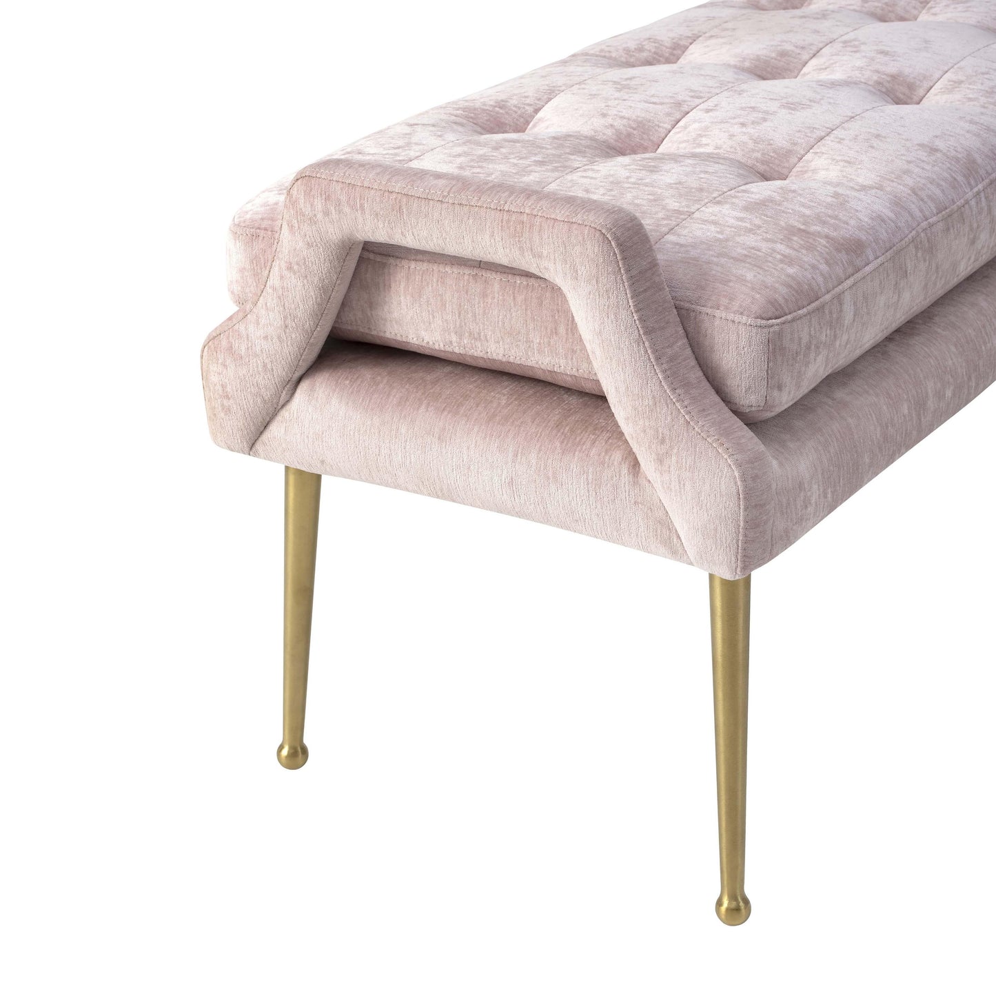 hailey slub velvet blush bench