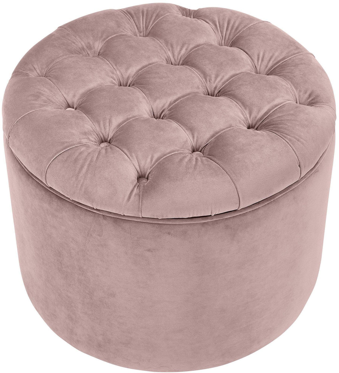 latur mauve velvet storage ottoman