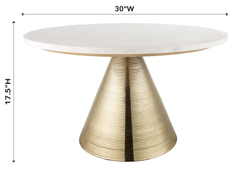 Vivienne Valois 30" Marble Round Coffee Table - image 5