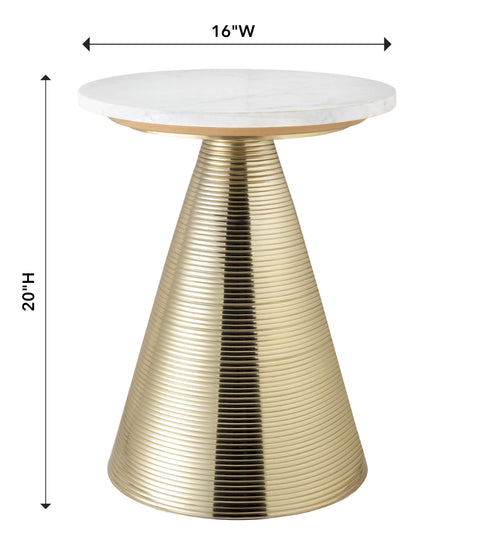 Vivienne Valois Marble Round Side Table - image 5