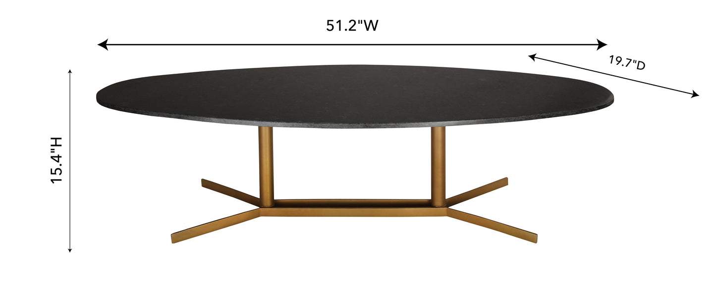 sarai black marble coffee table