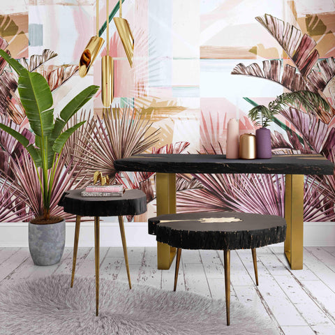 Kayla Black and Brass Coffee Table