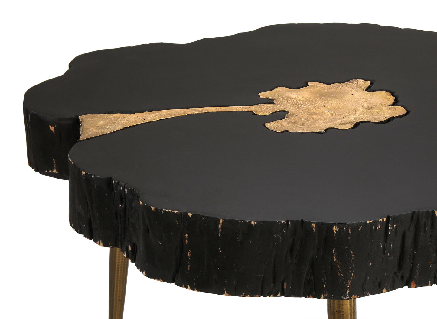 kayla black and brass coffee table