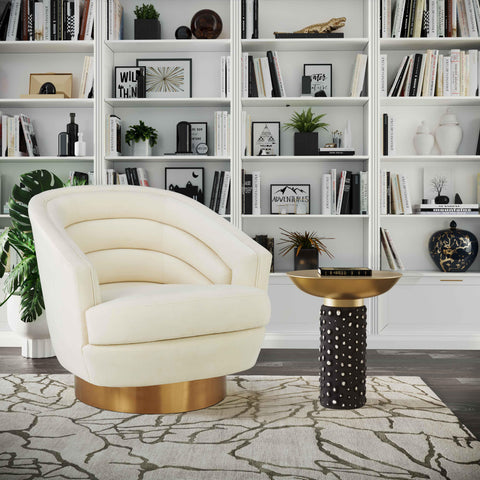 Delphine Capri Glass and Brass Side Table - image 2