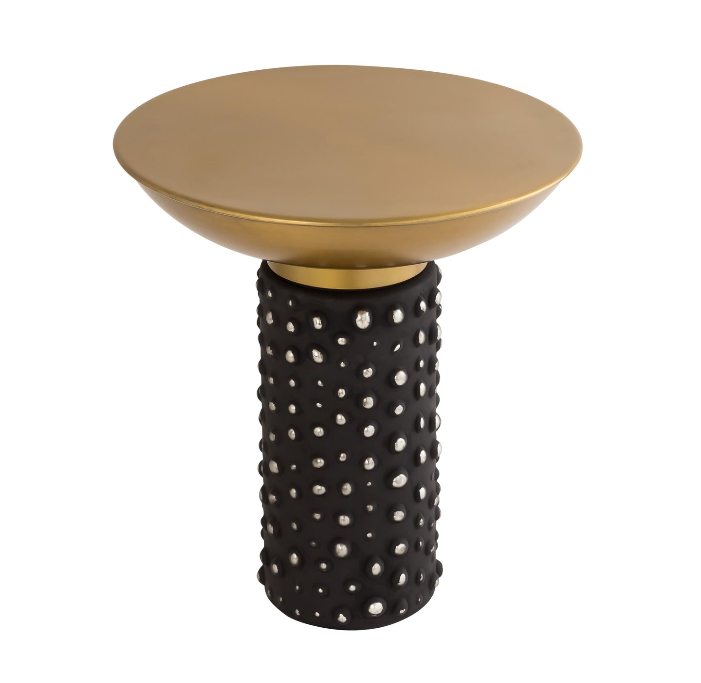 gevra glass/brass side table