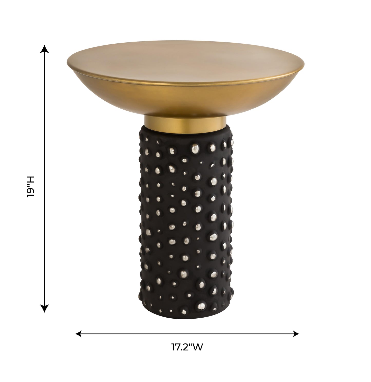 gevra glass/brass side table