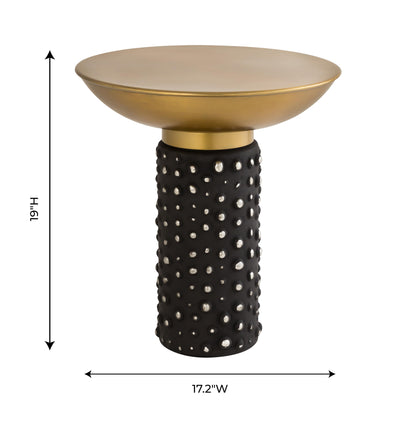 Gevra Glass/Brass Side Table