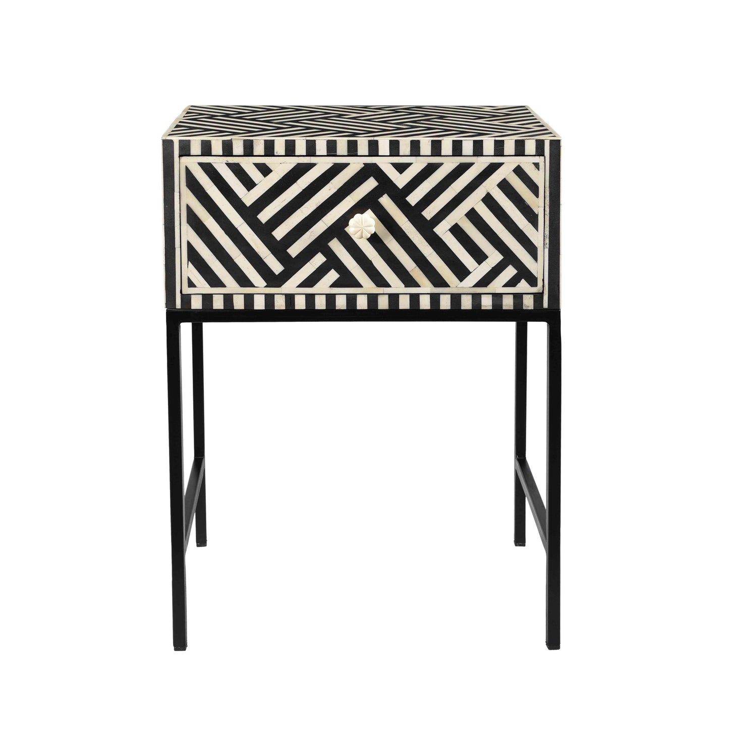 adonis bone inlay side table