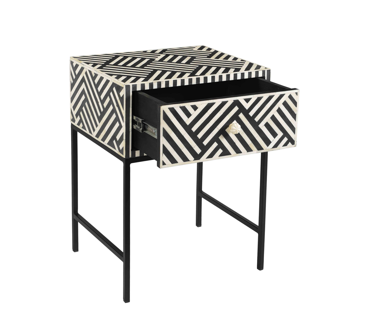 adonis bone inlay side table