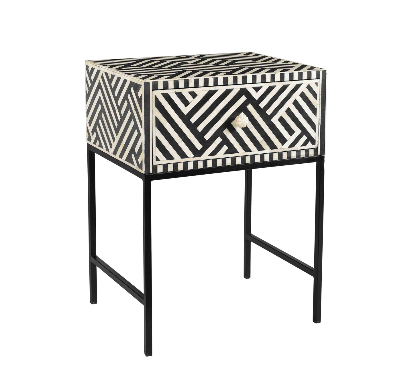 adonis bone inlay side table