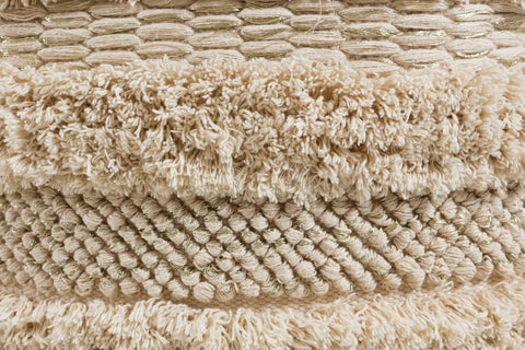 Beige Cotton Pouf - image 4