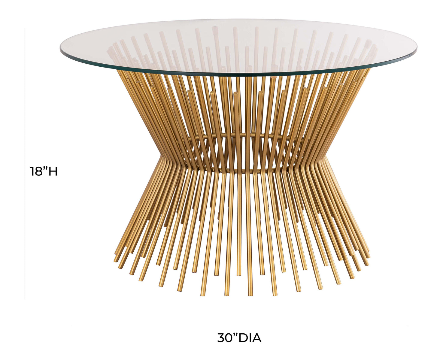 cali glass coffee table