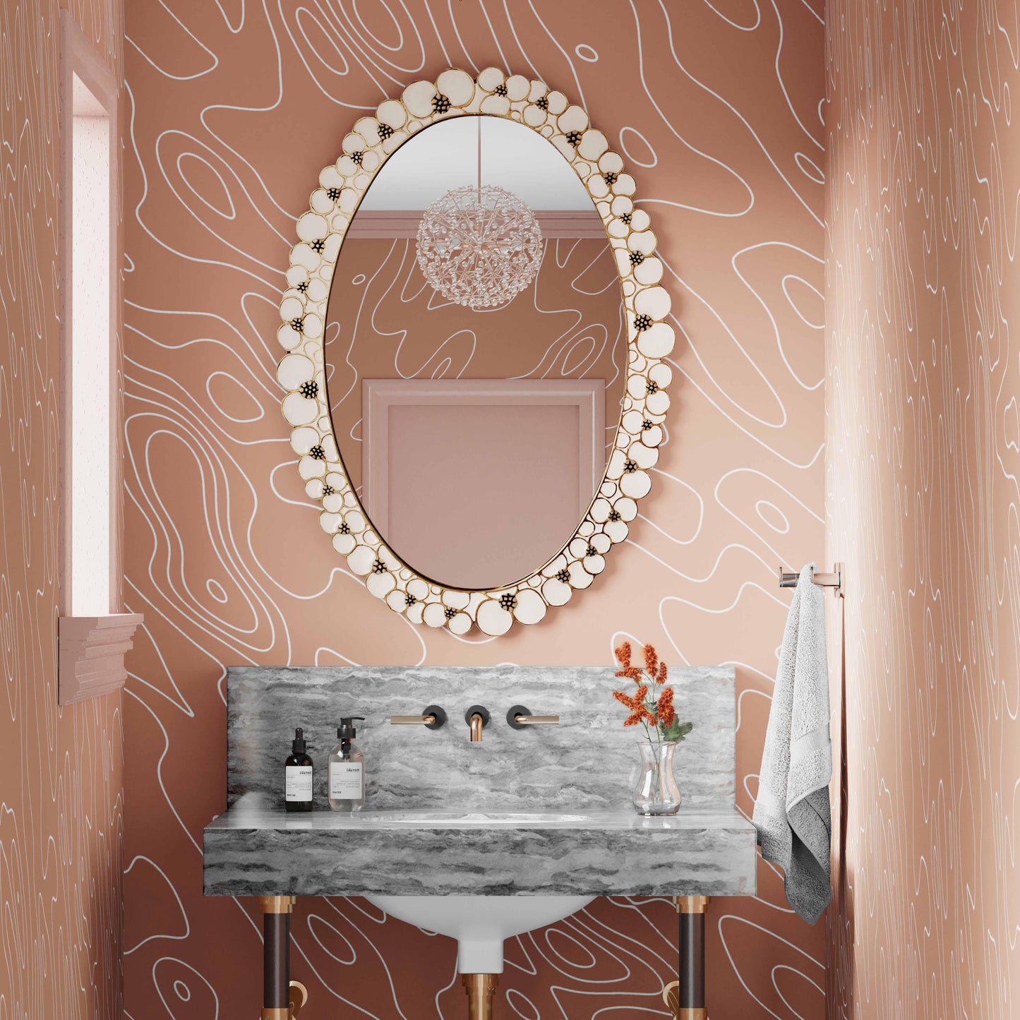 shag handpainted mirror